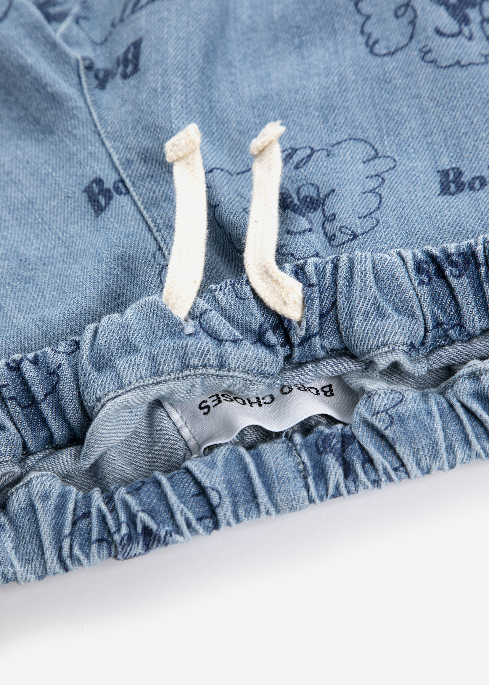 Bobo Choses Pickles the dog all over denim pants - Bobo Choses