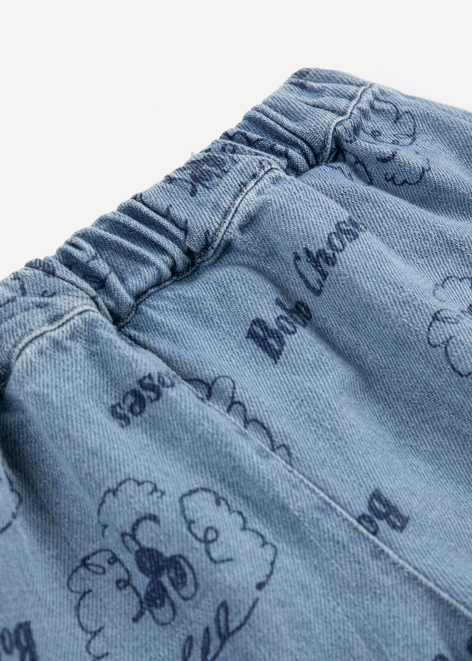 Bobo Choses Pickles the dog all over denim pants - Bobo Choses