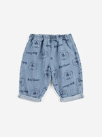 Bobo Choses Pickles the dog all over denim pants - Bobo Choses
