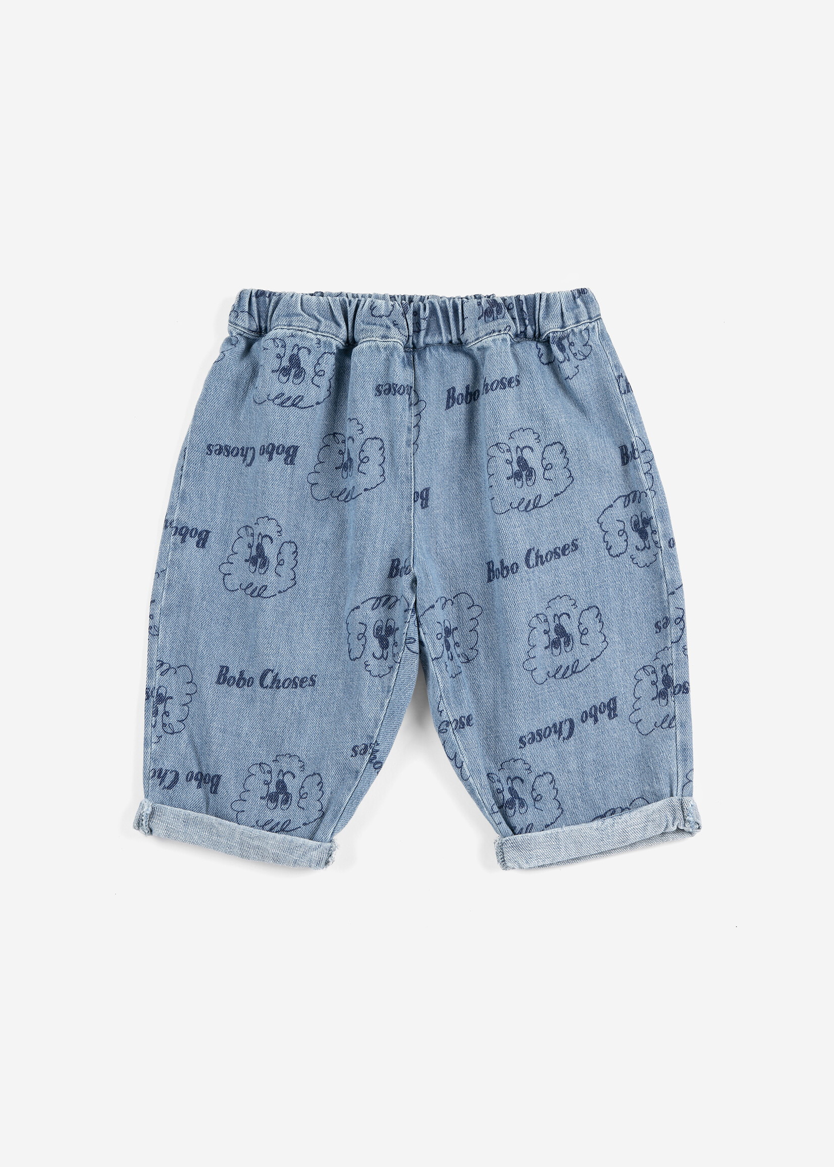 Bobo Choses Pickles the dog all over denim pants - Bobo Choses