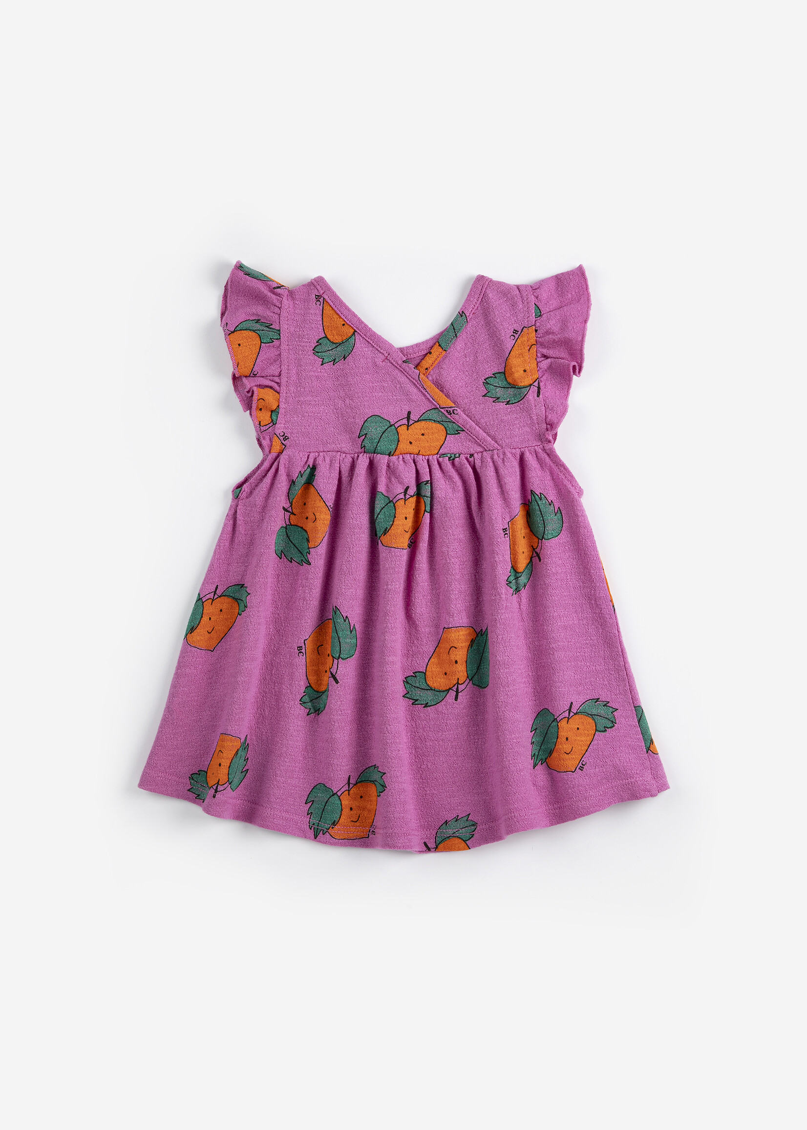 Bobo Choses Tangerine all over ruffled dress - Bobo Choses