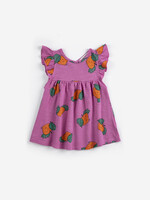 Bobo Choses Tangerine all over ruffled dress maat 86- Bobo Choses