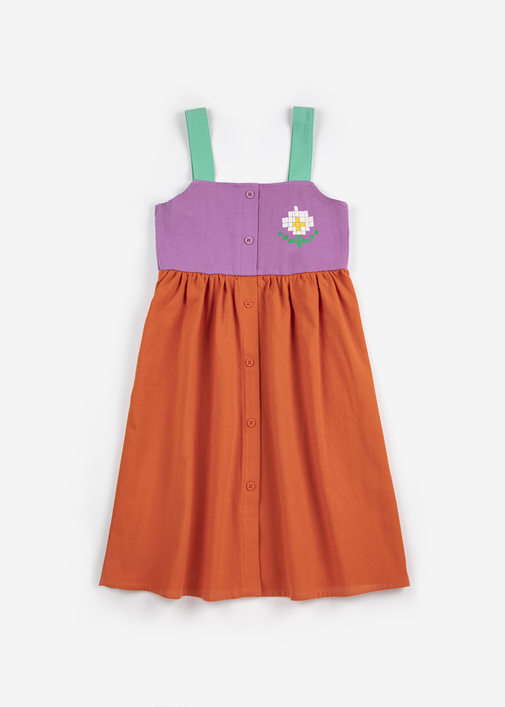 Bobo Choses Pixel daisy color block woven dress - Bobo Choses
