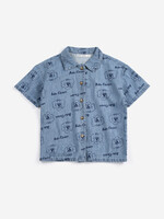 Bobo Choses Pickles the dog all over denim shirt - Bobo Choses