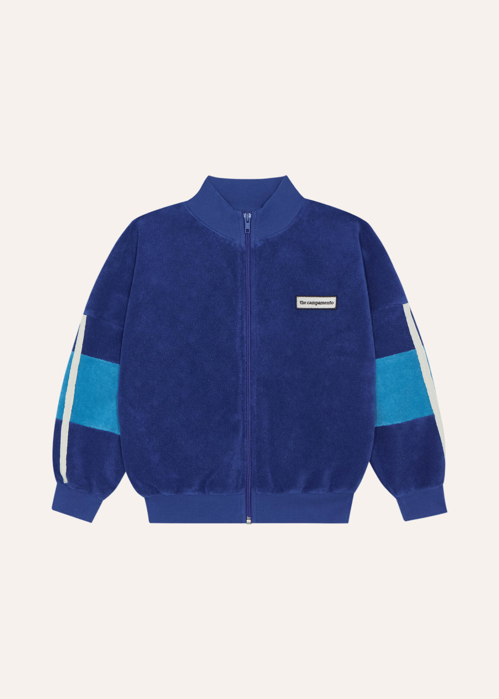 The campamento Blue color block zipped sweatshirt  - The Campamento