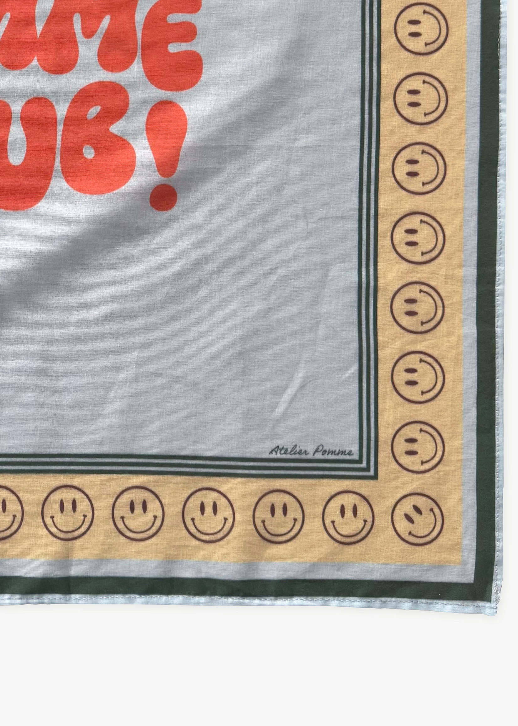 Atelier Pomme Pomme club smiling scarf Dreamy blue - Atelier Pomme