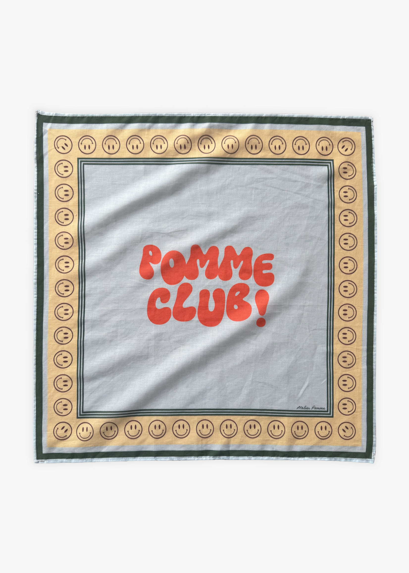 Atelier Pomme Pomme club smiling scarf Dreamy blue - Atelier Pomme
