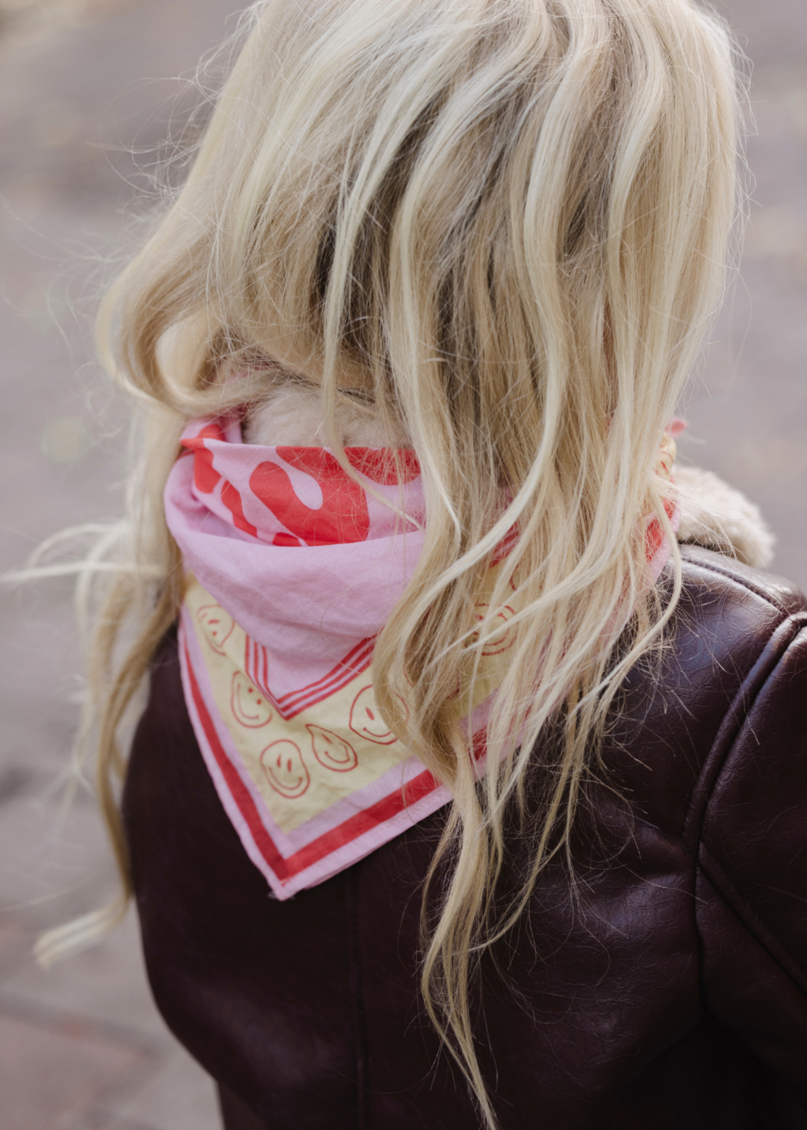 Atelier Pomme Pomme club smiling scarf Bubblegum - Atelier Pomme