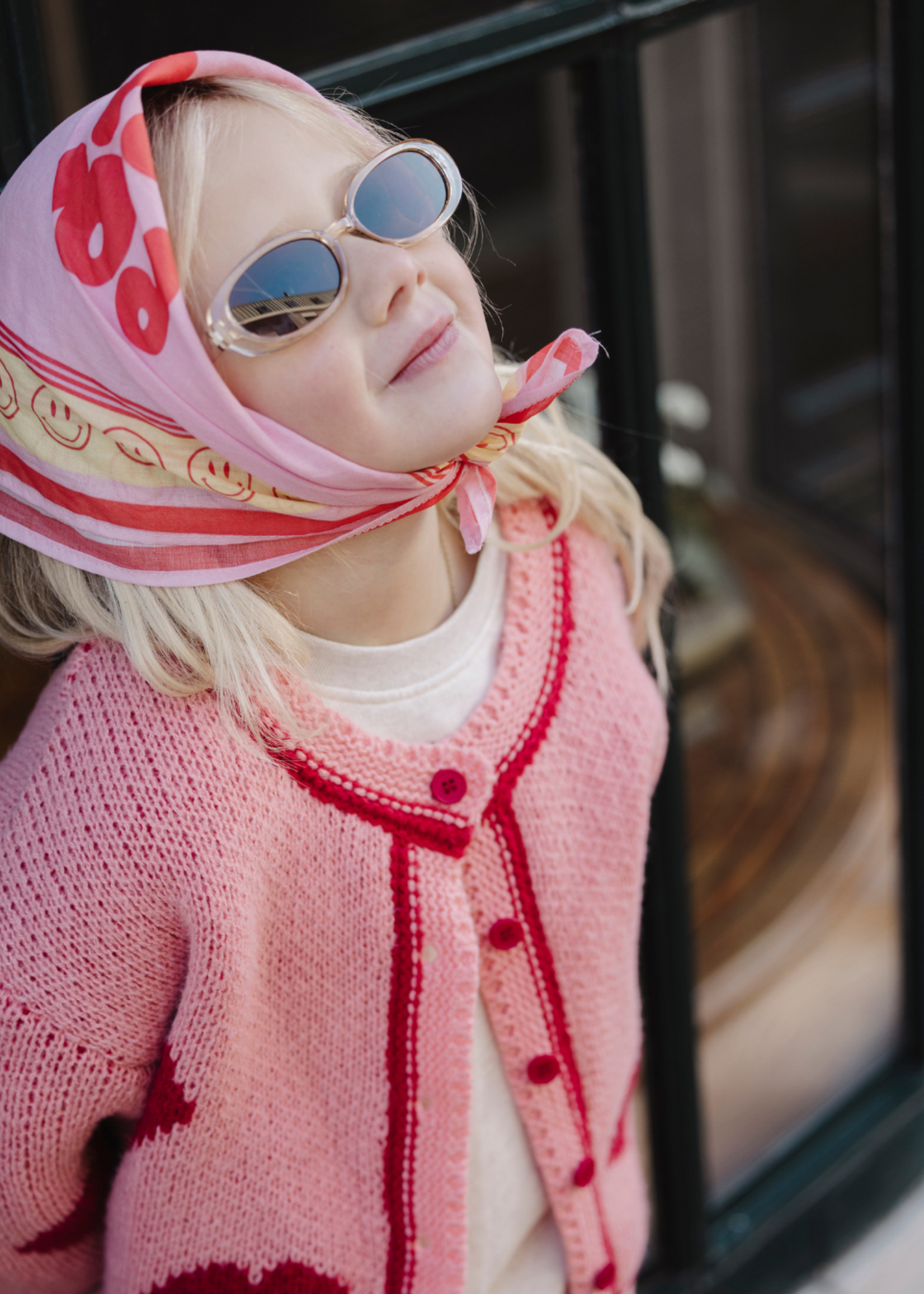 Atelier Pomme Pomme club smiling scarf Bubblegum - Atelier Pomme