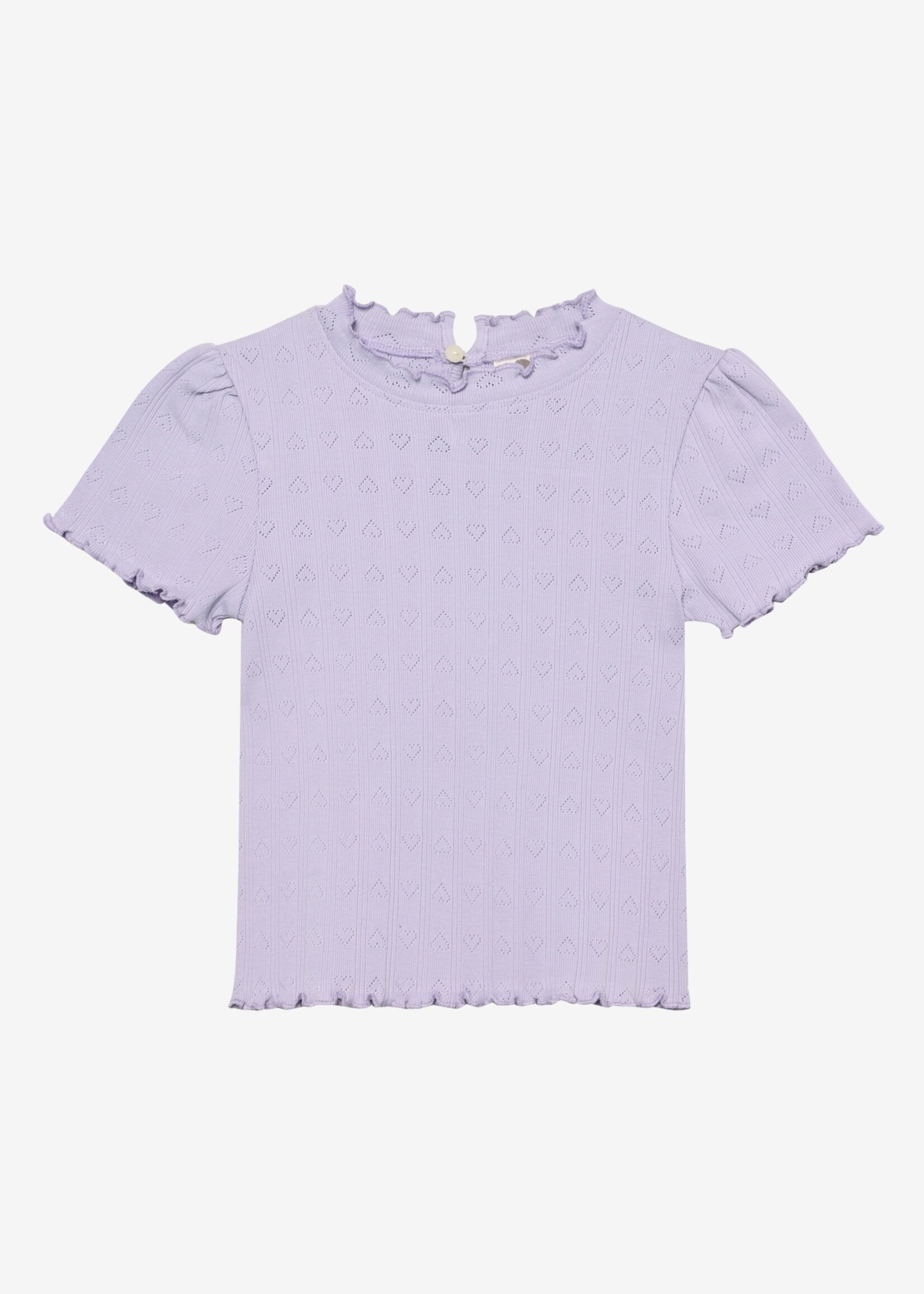 Enfant Tshirt ss pointelle Purple heather - Enfant