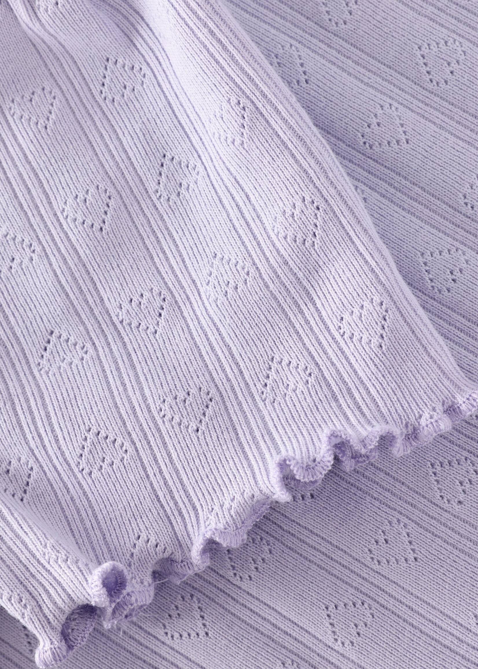 Enfant Tshirt ss pointelle Purple heather - Enfant