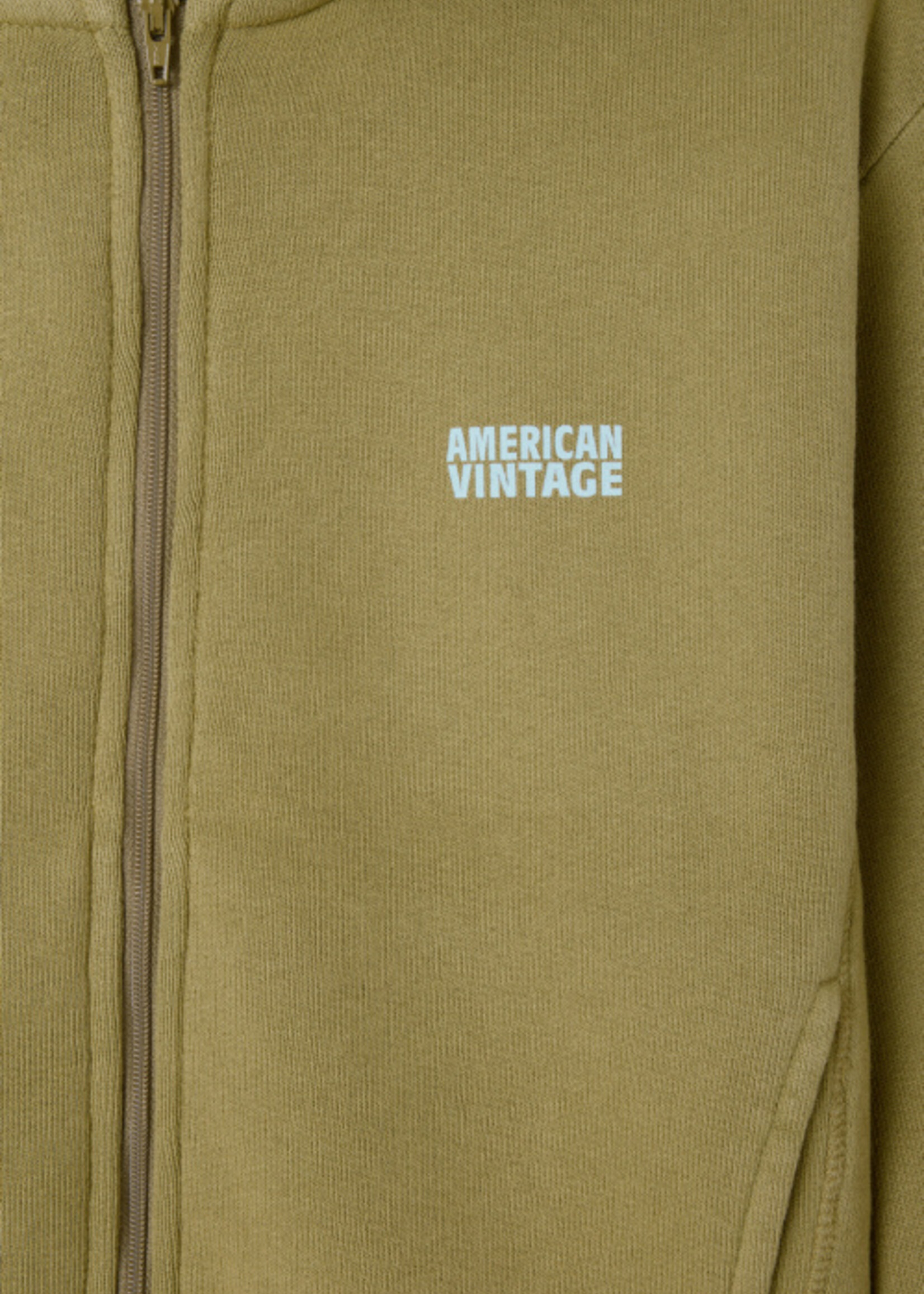 American Vintage Capuchon Sweater zipper Herbes - American Vintage