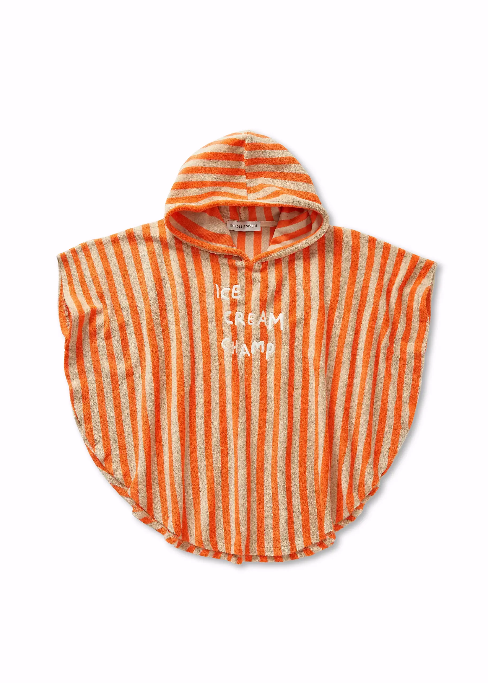 Sproet en Sprout Bad cape stripes Sesame - Sproet en Sprout