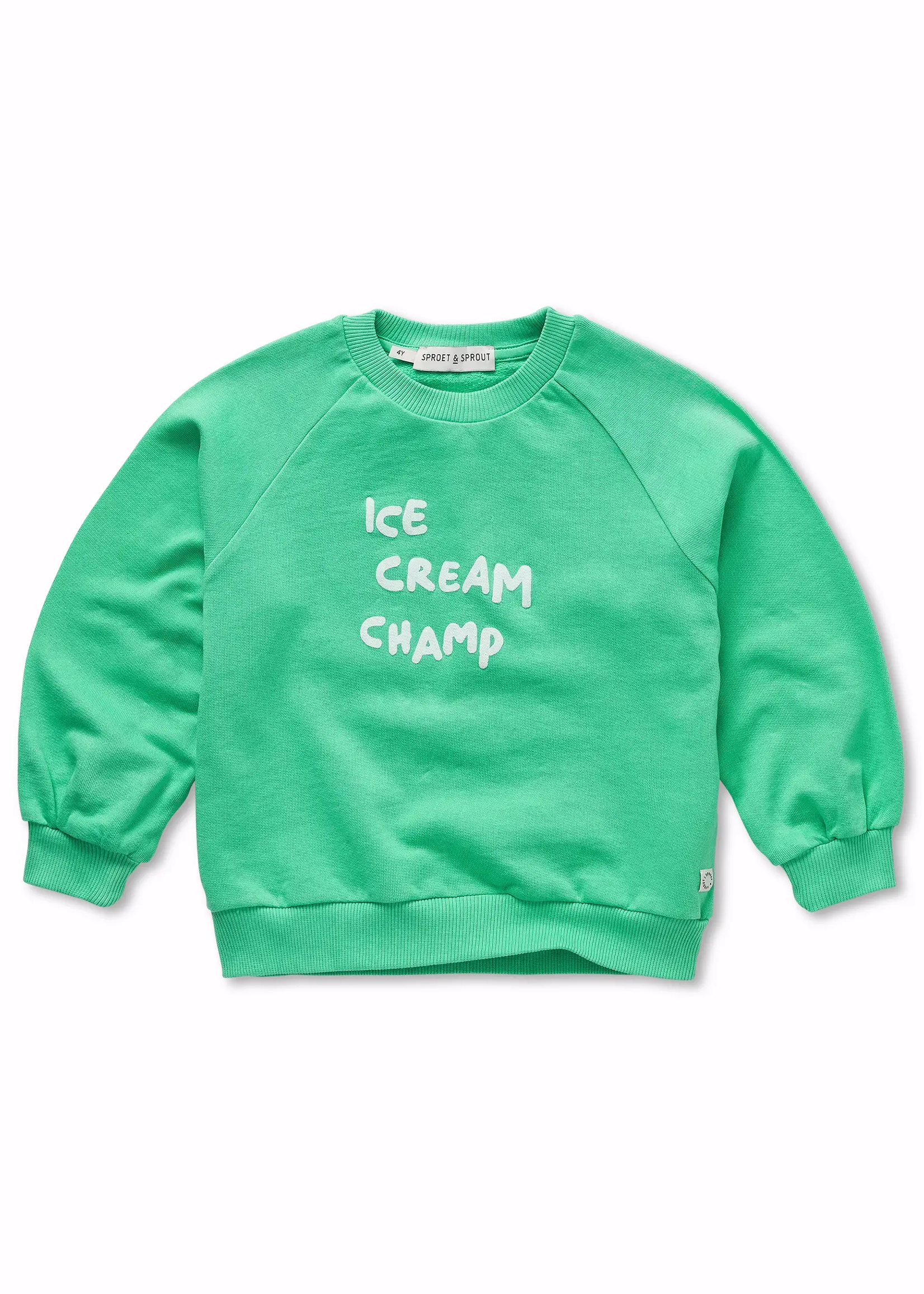 Sproet en Sprout Raglan sweatshirt ice cream champ Jade green - Sproet en Sprout