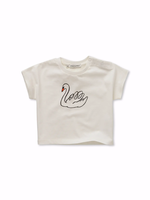 Sproet en Sprout Baby tshirt swan Off white - Sproet en Sprout