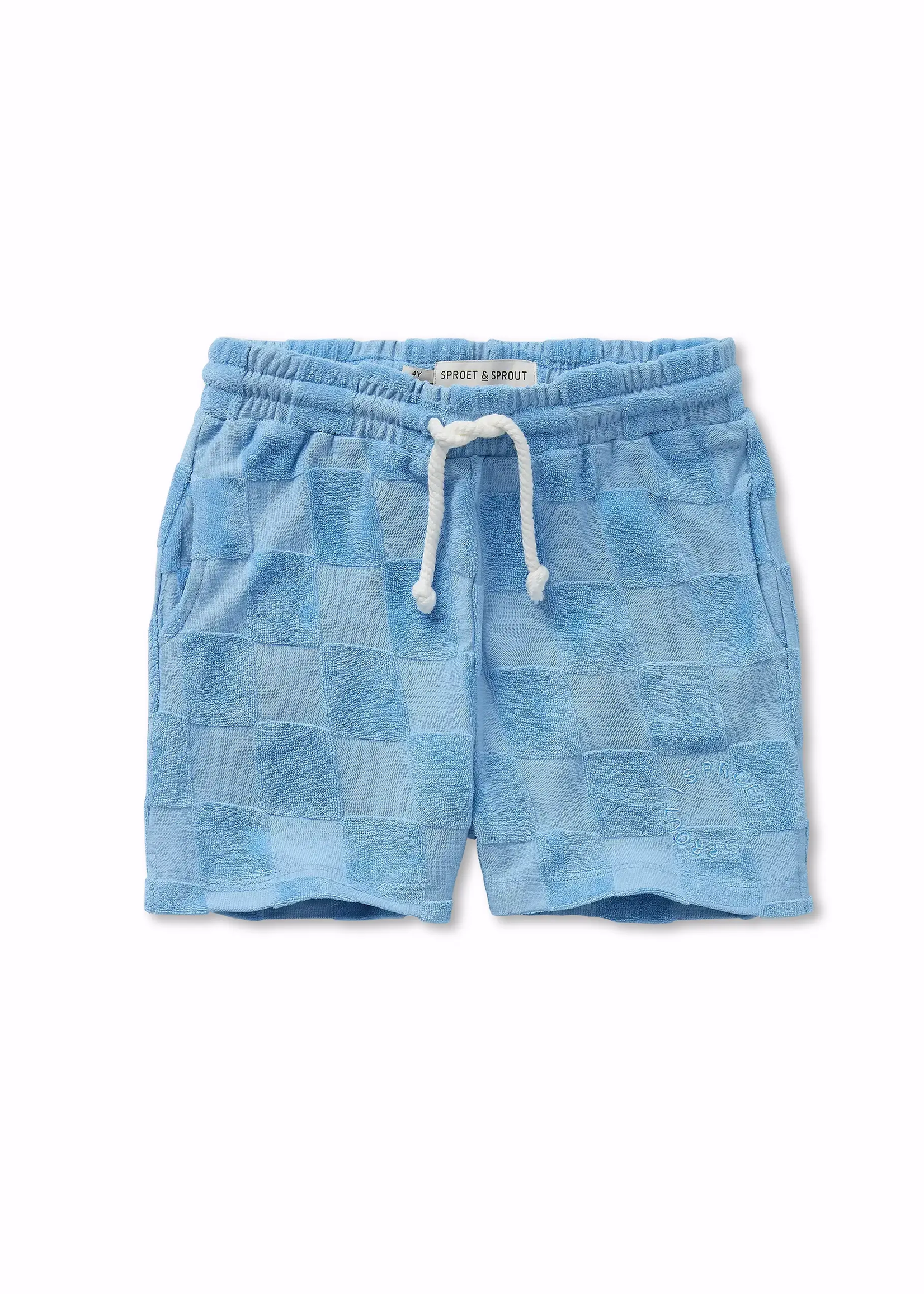 Sproet en Sprout Shorts terry block Forever blue  - Sproet en Sprout