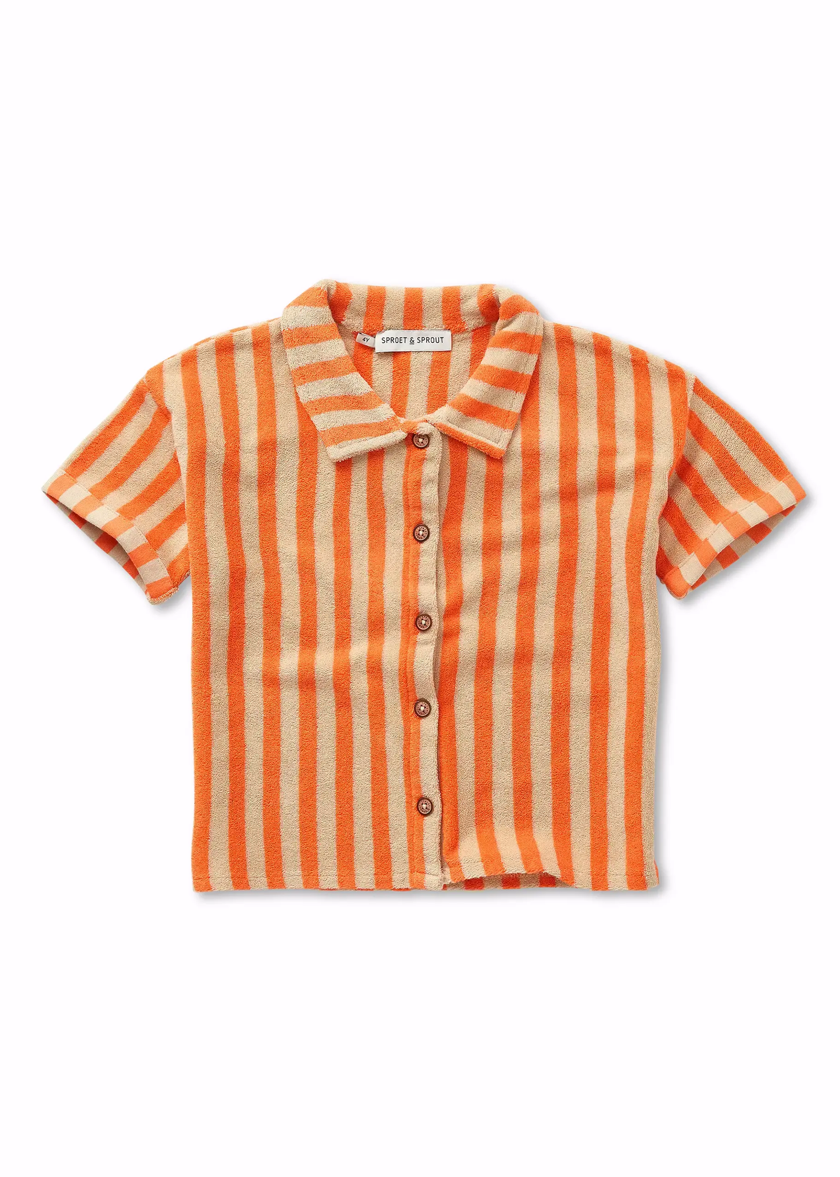 Sproet en Sprout Loose shirt stripes Sesame  - Sproet en Sprout