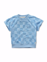 Sproet en Sprout Raglan sweatshirt terry blocks Forever blue  - Sproet en Sprout