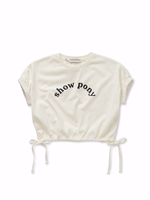 Sproet en Sprout Girls tshirt show pony Off white  - Sproet en Sprout