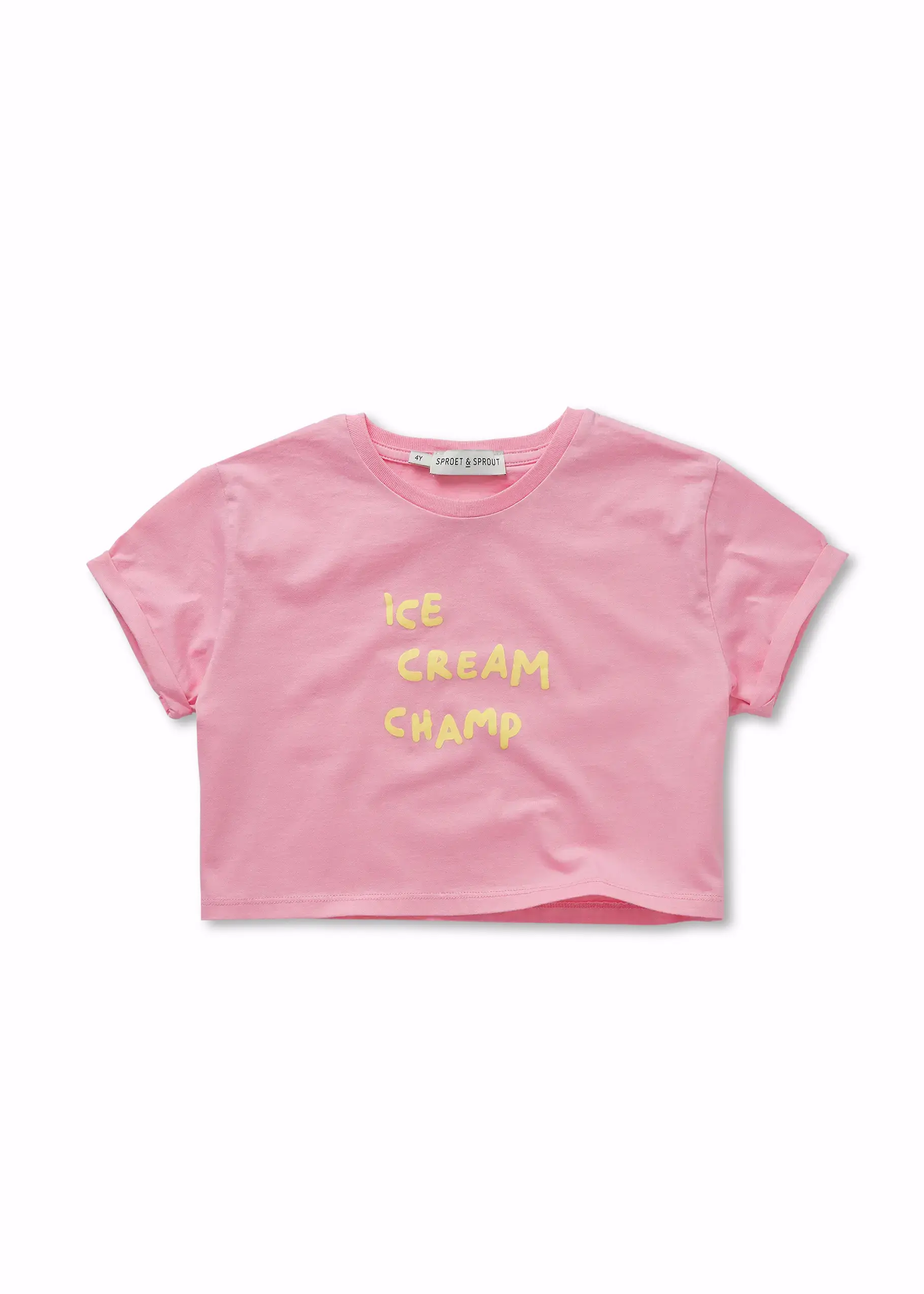 Sproet en Sprout Boxy tshirt ice cream Podium pink  - Sproet en Sprout