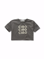 Sproet en Sprout Cropped top ciao Washed black  maat 110 - Sproet en Sprout