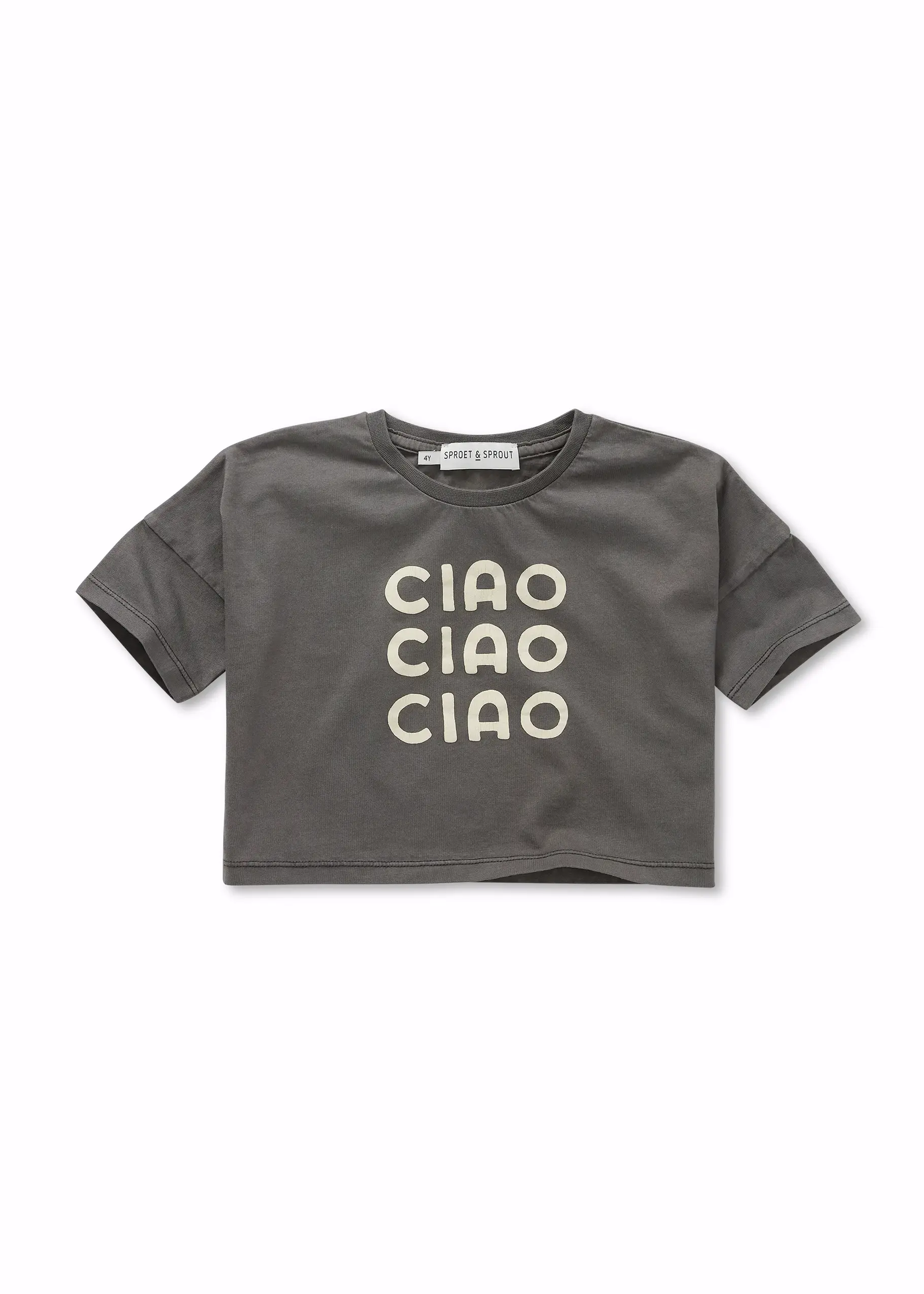 Sproet en Sprout Cropped top ciao Washed black  - Sproet en Sprout