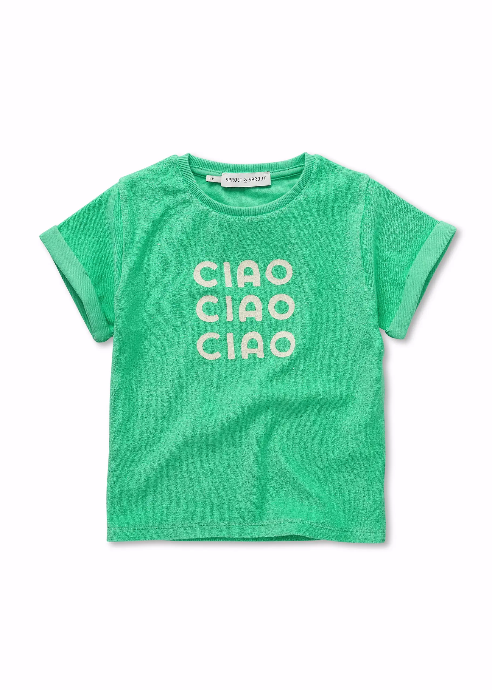 Sproet en Sprout Terry tshirt Jade green  - Sproet en Sprout