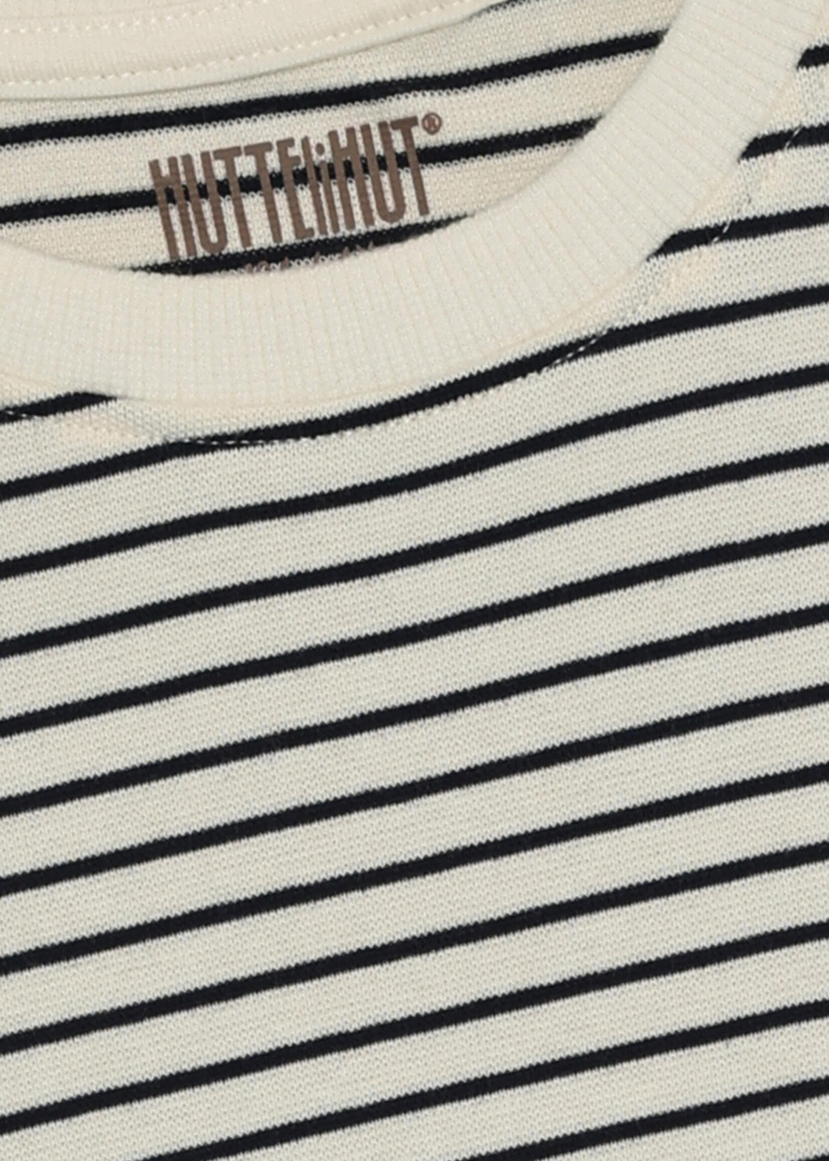Huttelihut T-shirt ss YD Stripe Navy Blazer - Huttelihut