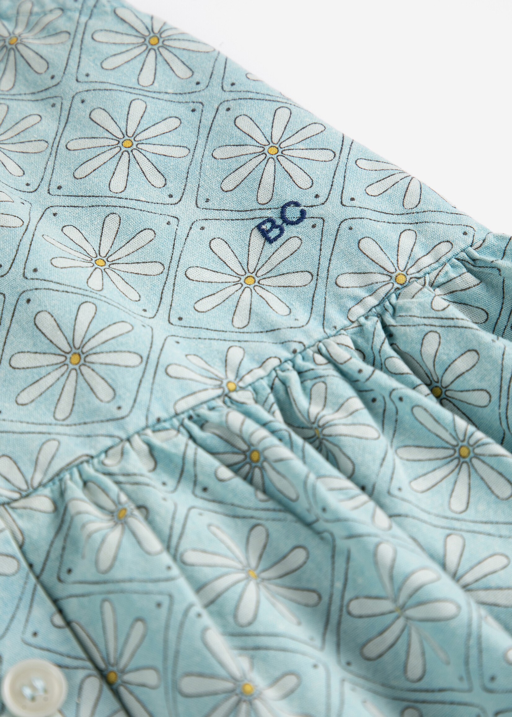 Bobo Choses Daisy mosaic all over woven dress- Bobo Choses