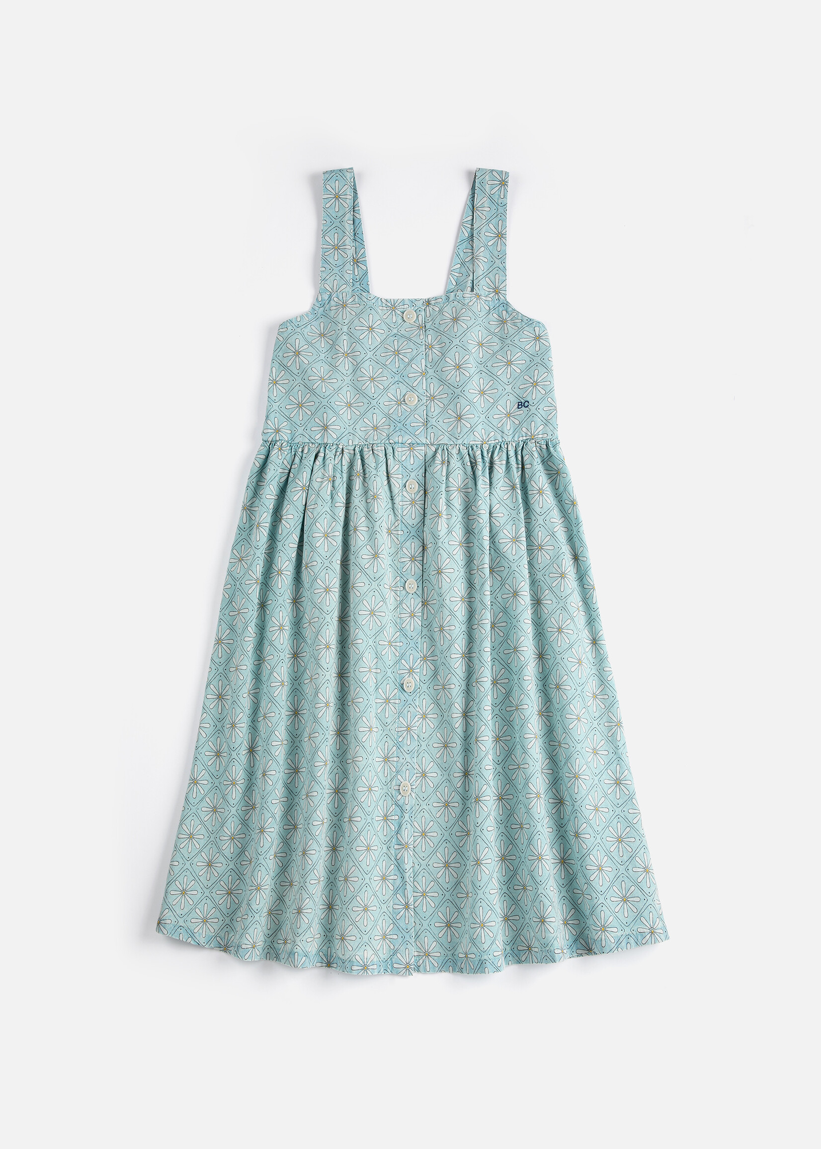 Bobo Choses Daisy mosaic all over woven dress- Bobo Choses