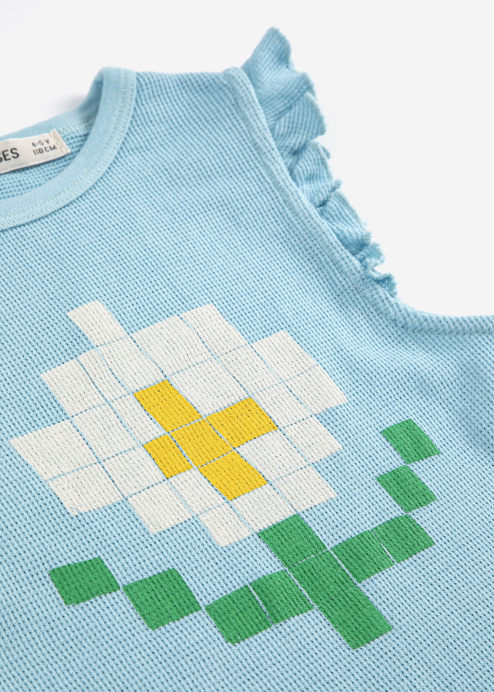 Bobo Choses Pixel daisy ruffled top- Bobo Choses