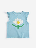 Bobo Choses Pixel daisy ruffled top- Bobo Choses