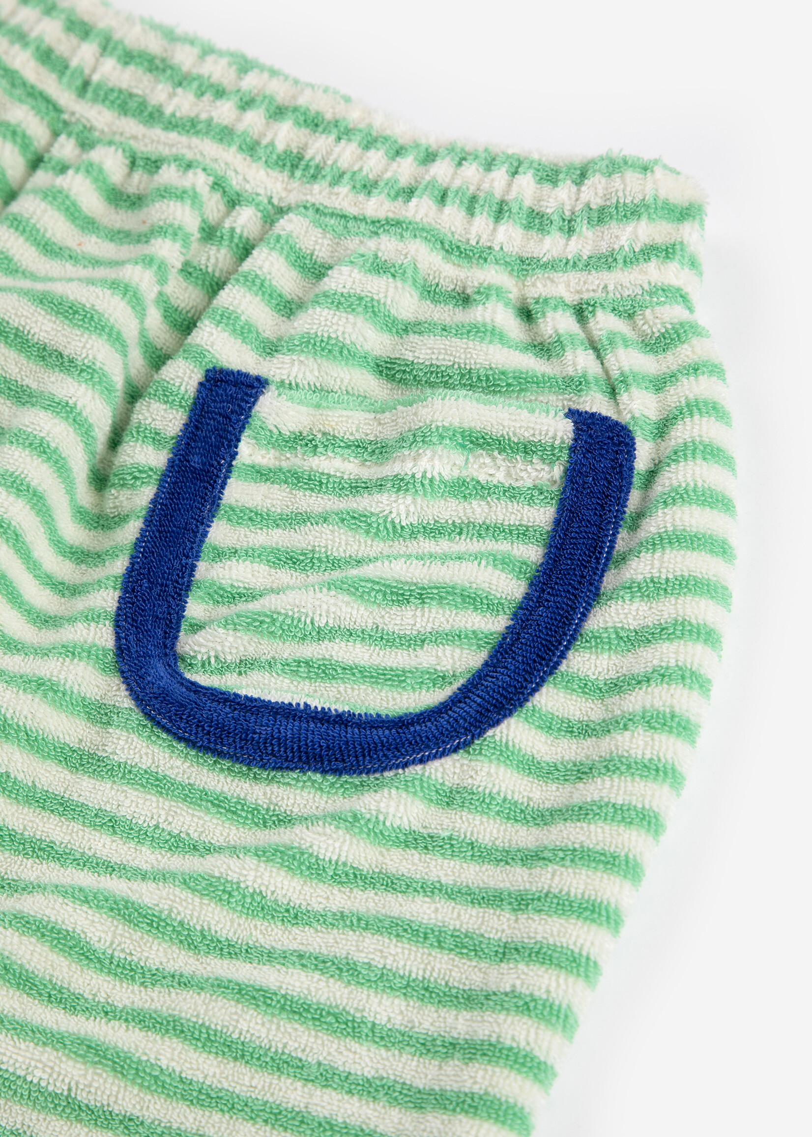 Bobo Choses Green  stripes terry cloth harem pants - Bobo Choses