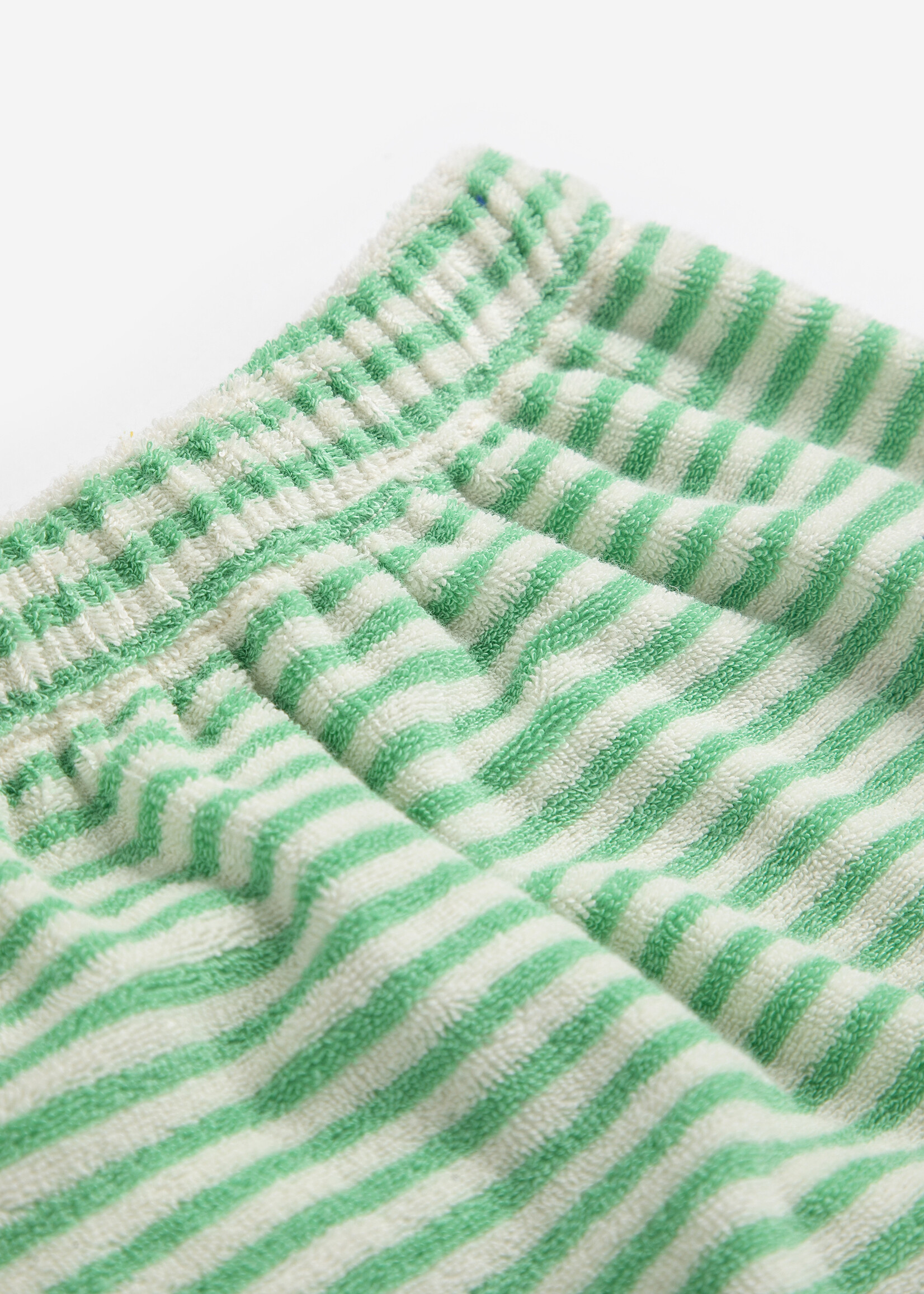 Bobo Choses Green  stripes terry cloth harem pants - Bobo Choses
