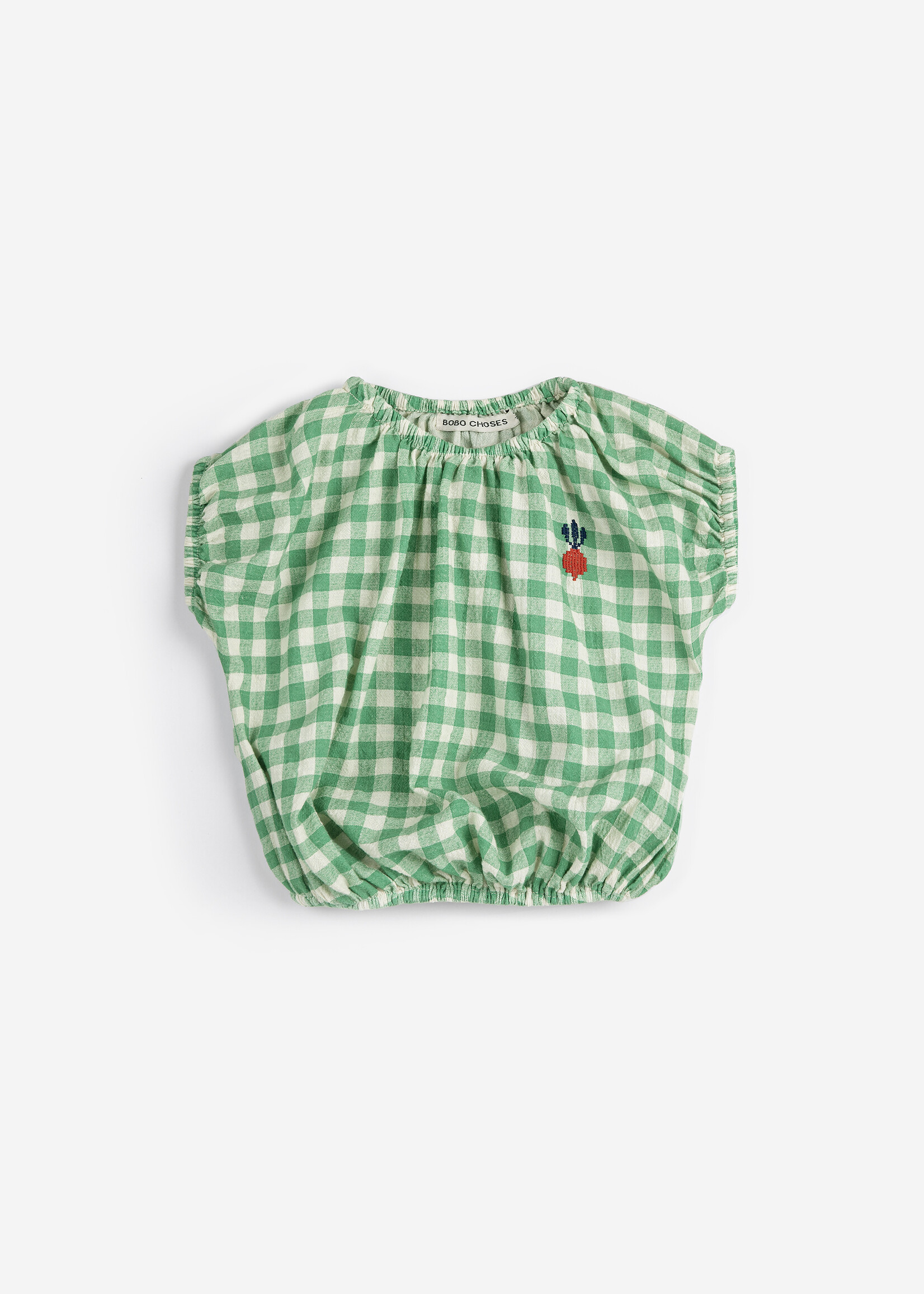Bobo Choses Pixel sugar beet vichy woven blouse - Bobo Choses