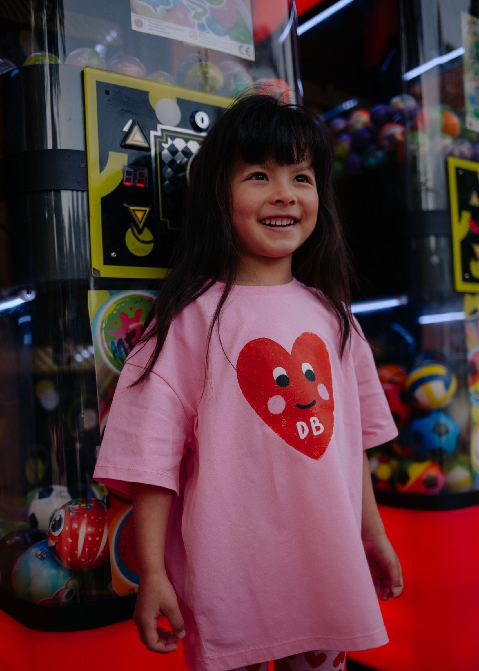 Daily Brat Patty heart tshirt pink cosmos  - Daily Brat