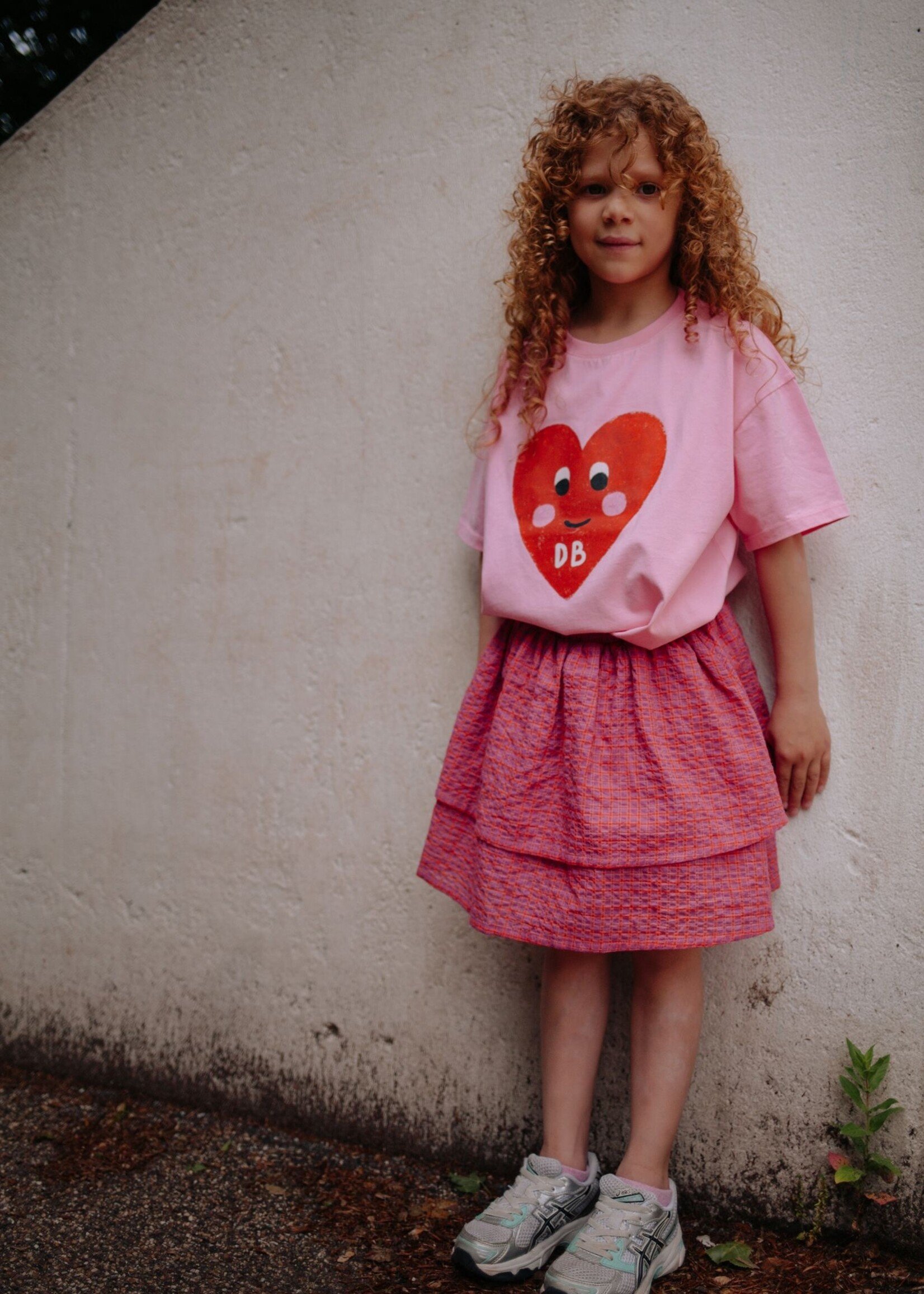 Daily Brat Patty heart tshirt pink cosmos  - Daily Brat