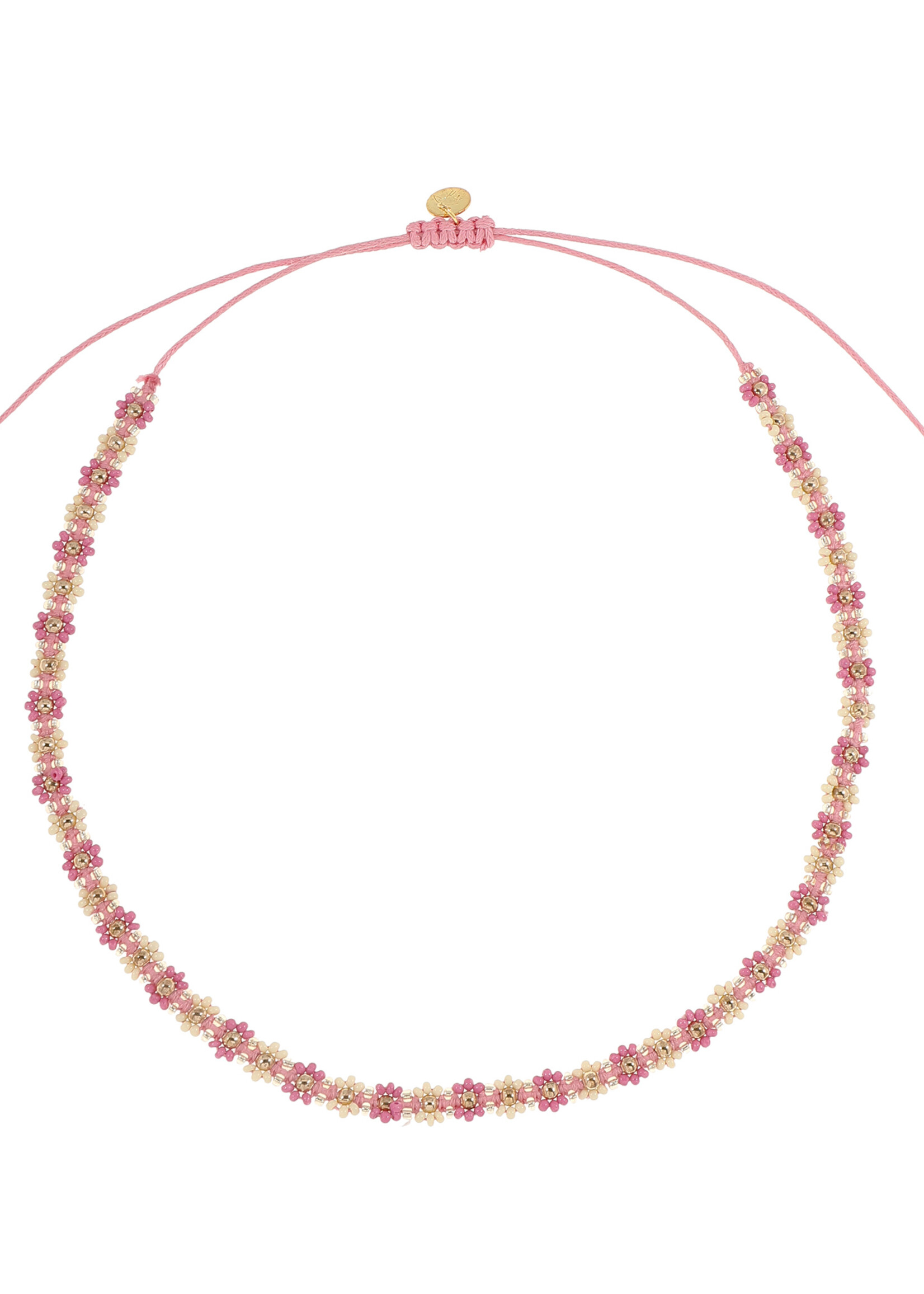 Jenest Flower Necklace Fuchsia pink- Jenest