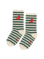 Jenest J stripe socks Offwhite green - Jenest