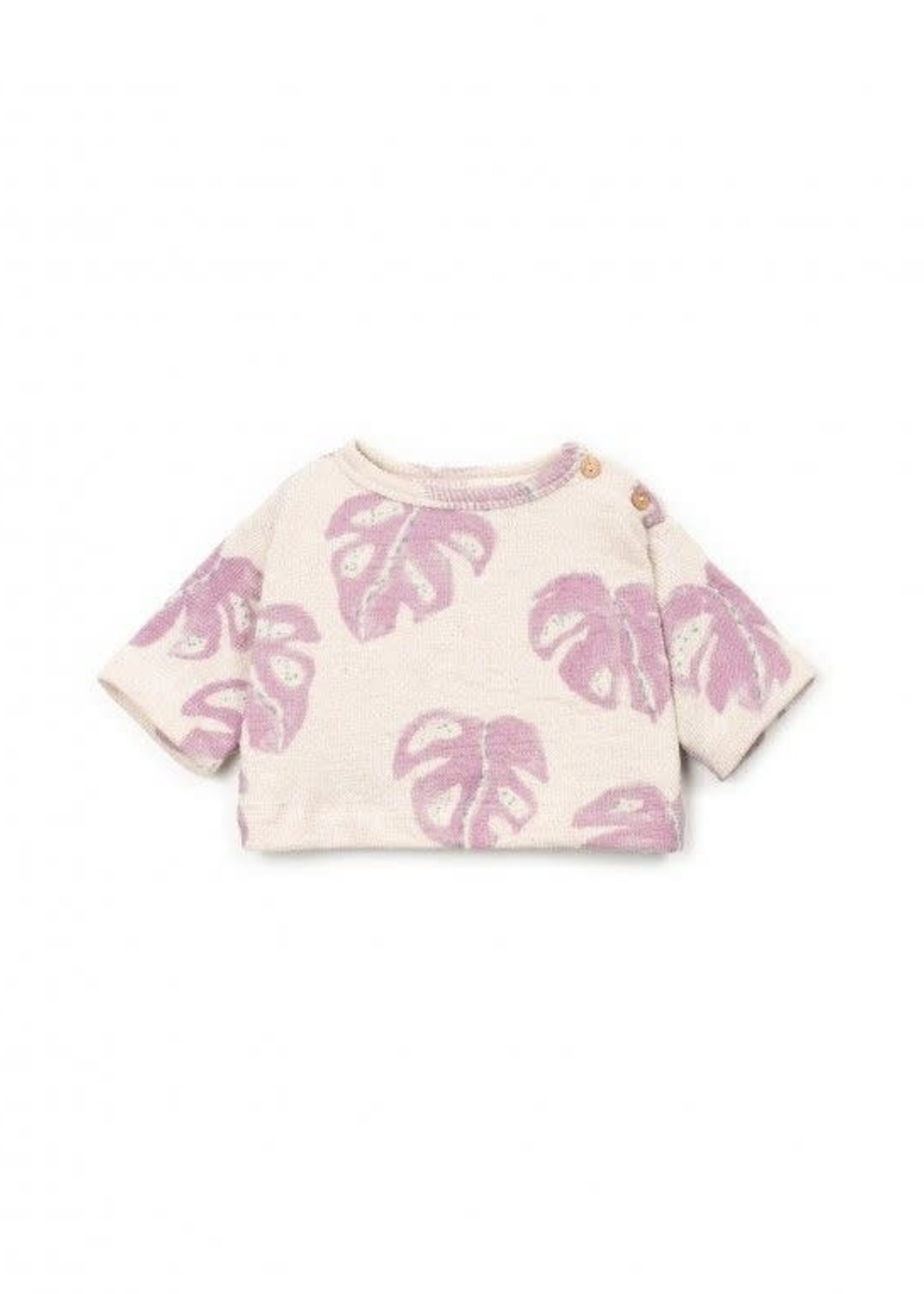 Play Up Printed embellished jersey sweater Monstera - Play up