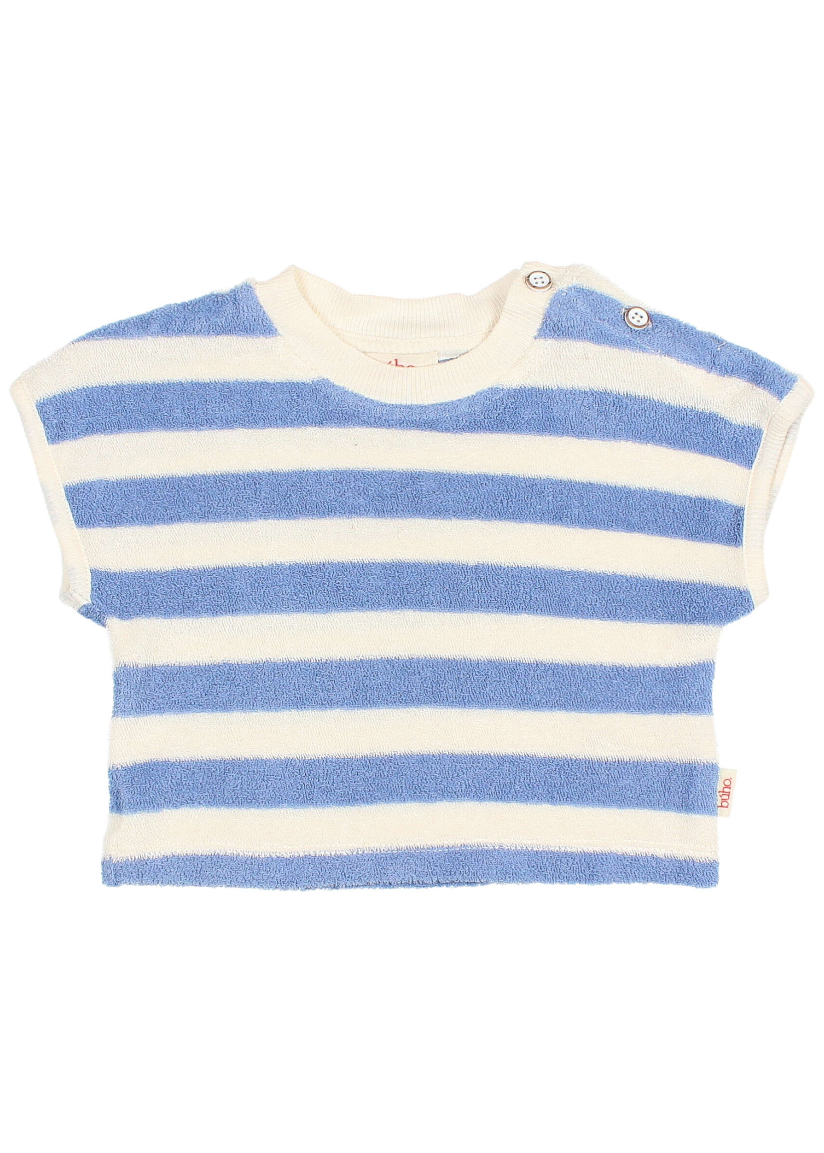 Buho Barcelona BB Terry stripes tshirt Bluette - Buho