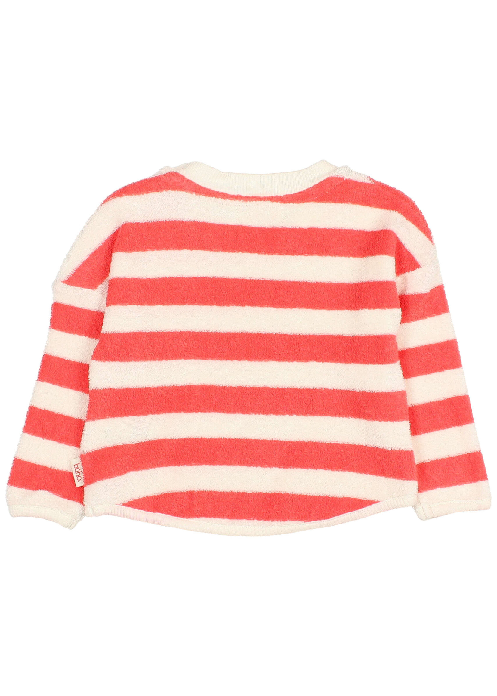 Buho Barcelona BB Terry stripes sweatshirt Coral - Buho