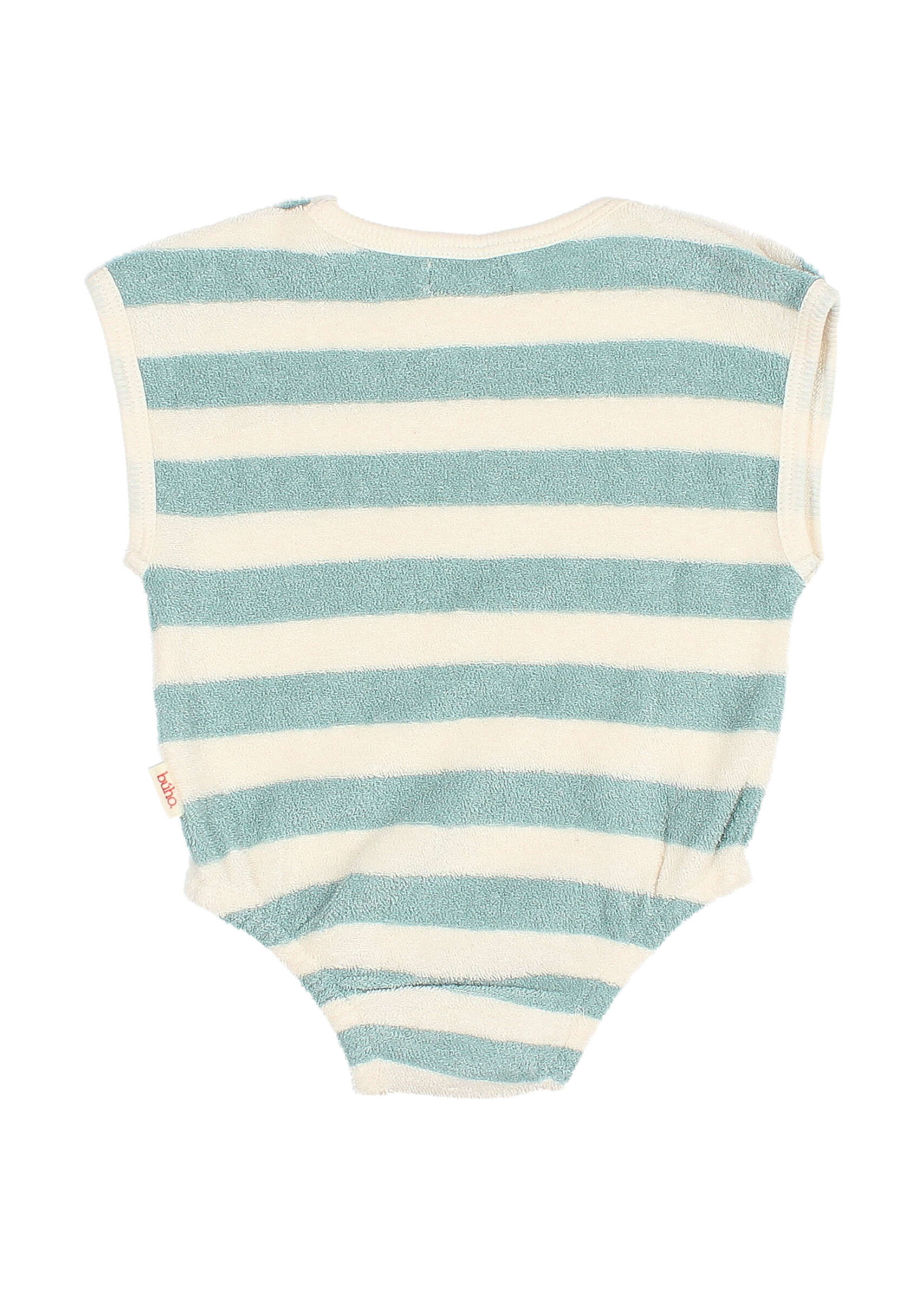 Buho Barcelona BB Terry stripes romper Green moss - Buho