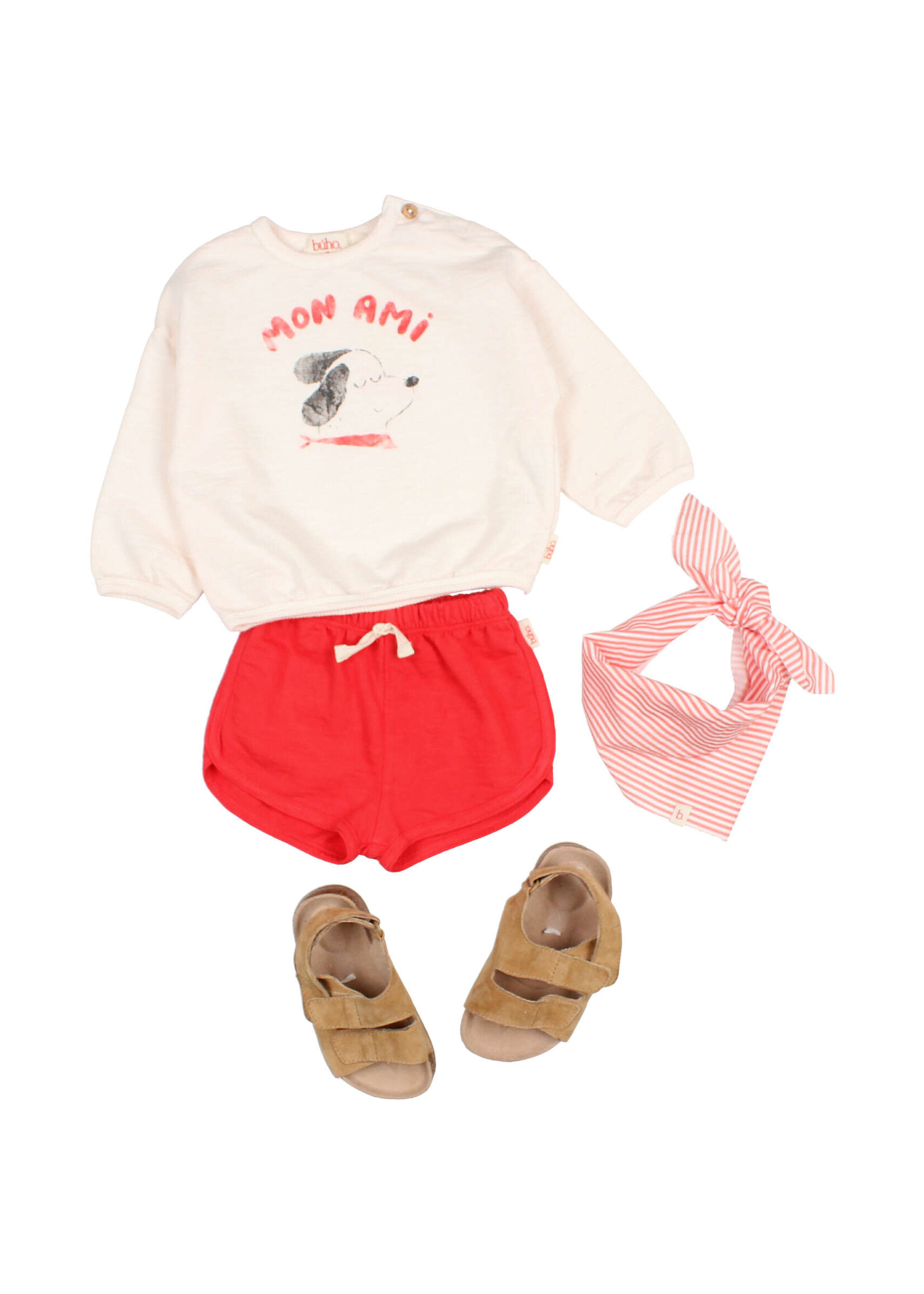 Buho Barcelona BB Mon ami sweatshirt Cream pink - Buho