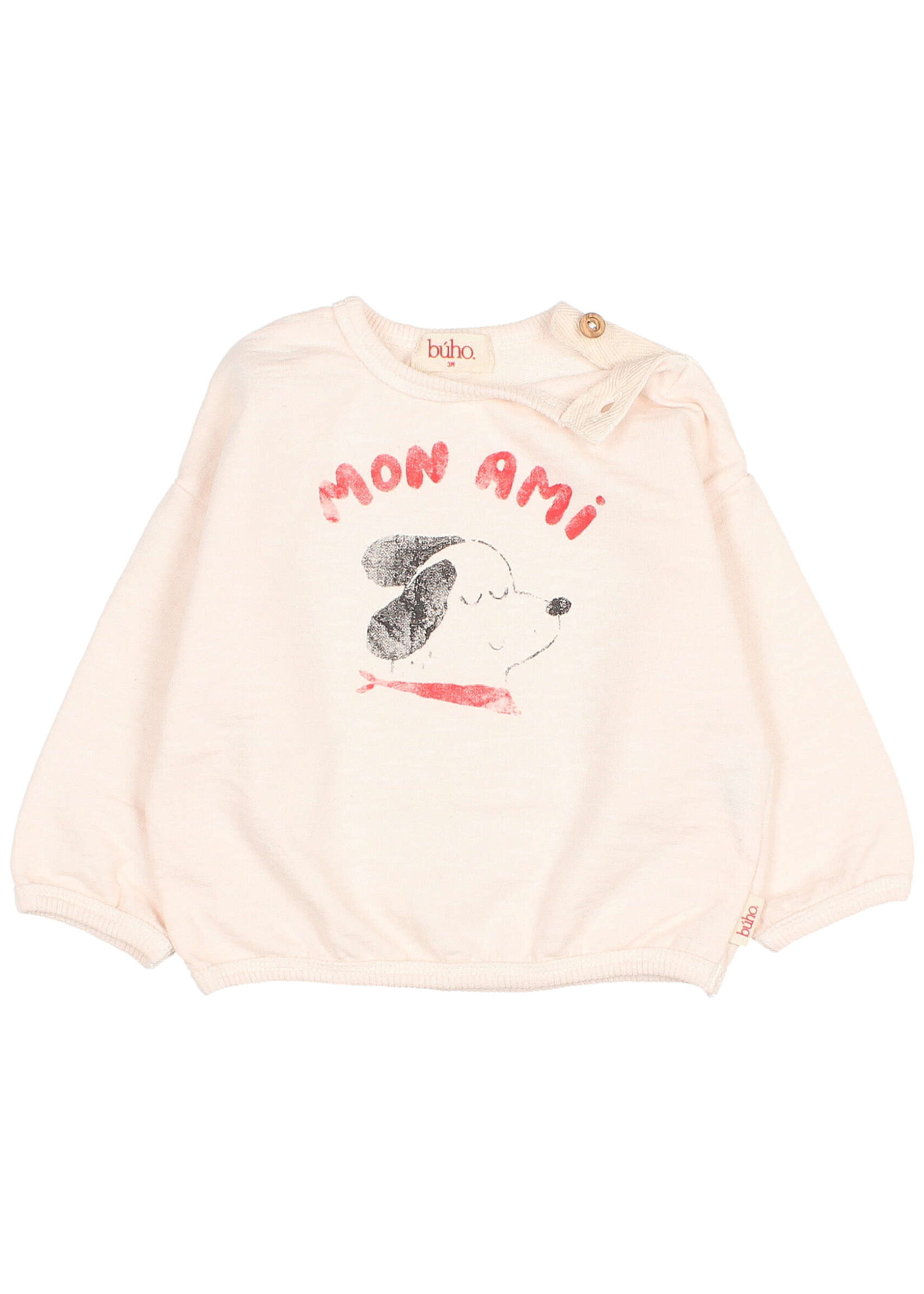 Buho Barcelona BB Mon ami sweatshirt Cream pink - Buho