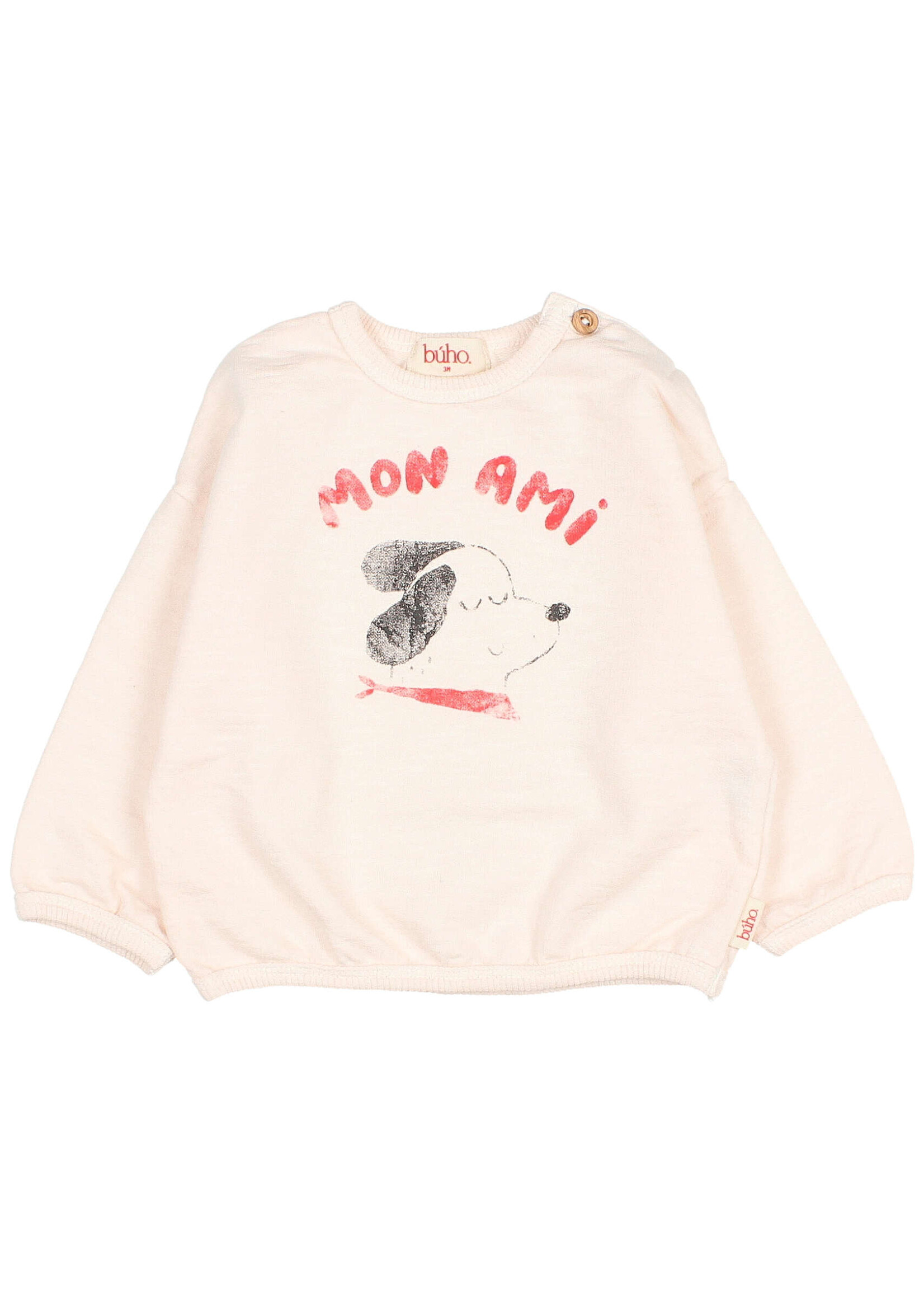 Buho Barcelona BB Mon ami sweatshirt Cream pink - Buho