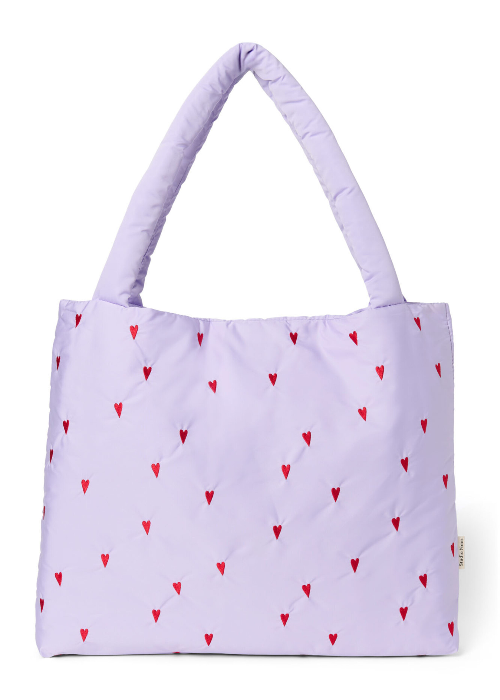 Studio Noos Puffy mom bag Purple hearts  - Studio Noos