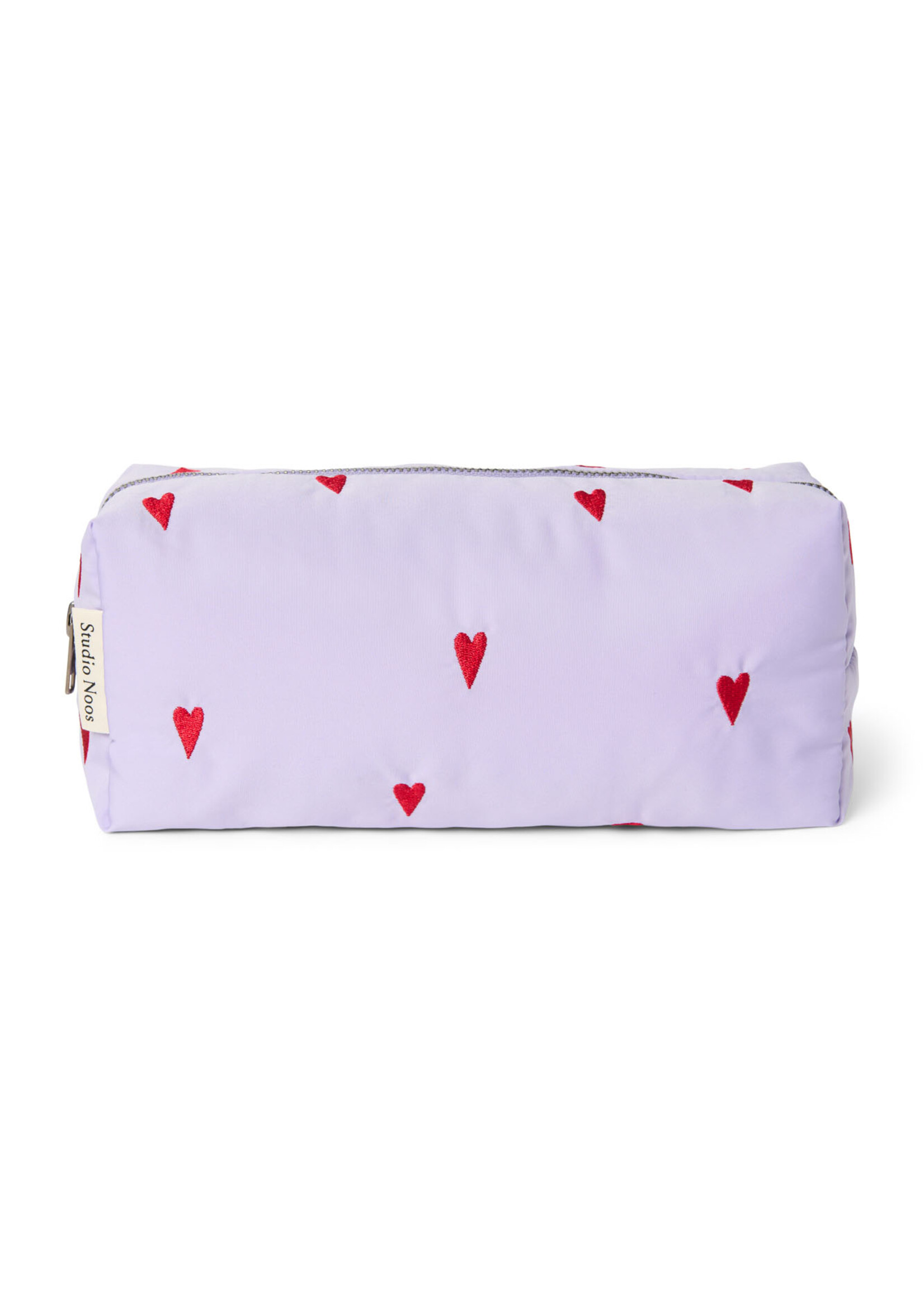 Studio Noos Puffy pouch Purple hearts - Studio Noos