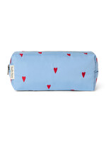 Studio Noos Puffy pouch Light blue hearts - Studio Noos