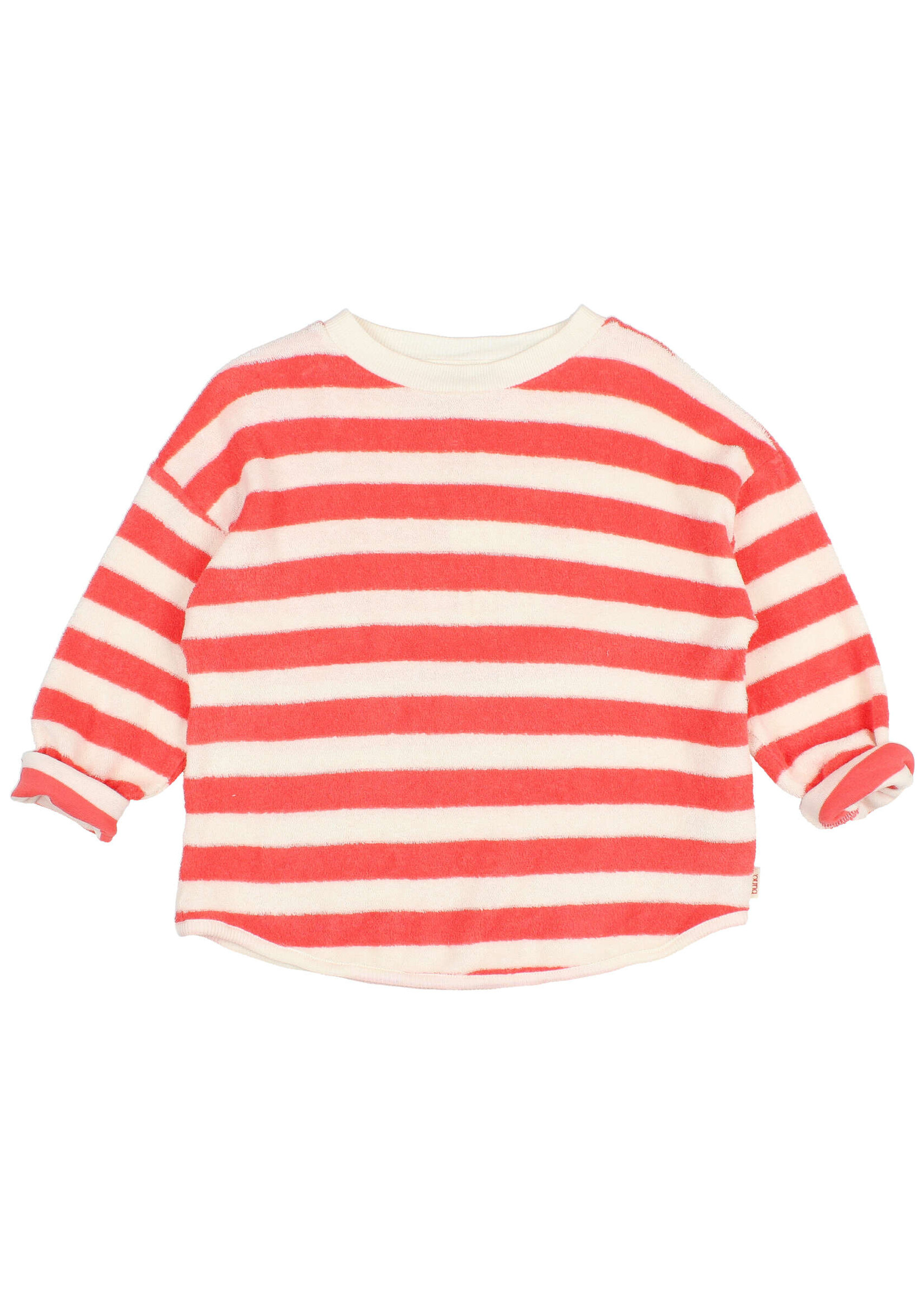 Buho Barcelona Terry stripes sweatshirt Coral - Buho